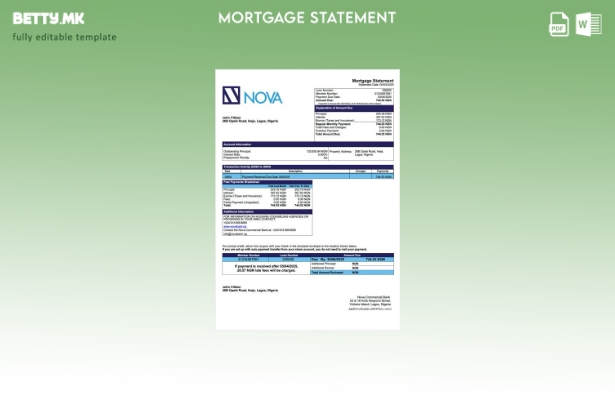 модерен стил Извод за хипотека на комерцијалната банка Нигерија Нова Шаблон за ш